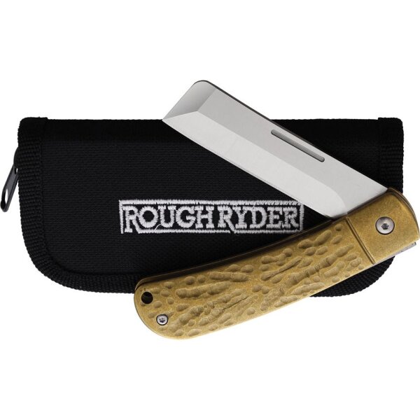 Rough Ryder APTA Folder Brass Slipjoint VG-10 Stahl Messing