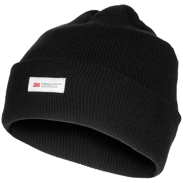 MFH Rollmütze schwarz 3M™ Thinsulate™ Insulation Wintermütze