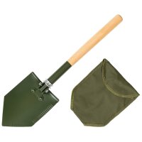 MFH Klappspaten "Deluxe" 2-teilig Holzstiel oliv