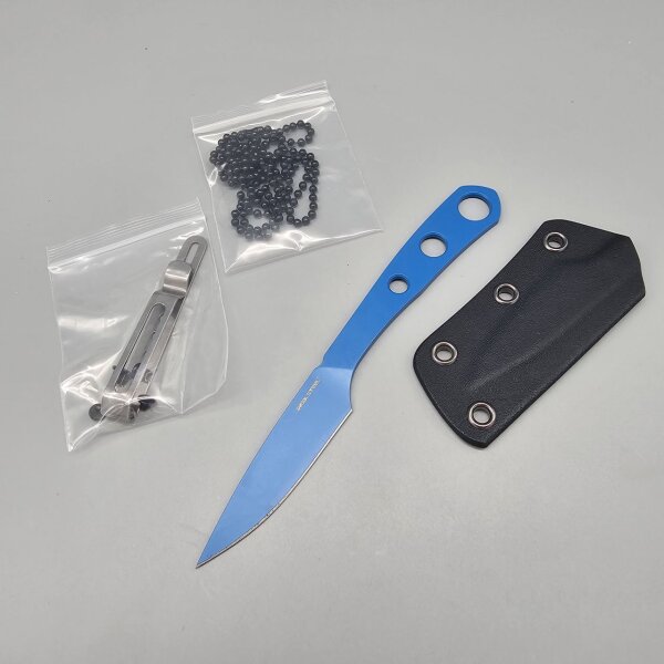 Real Steel MARLIN Blue Messer Fahrtenmesser 8Cr14MoV Stahl EDC Knife Kydexscheide