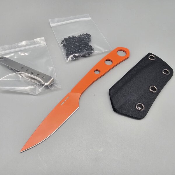 Real Steel MARLIN Orange Messer Fahrtenmesser 8Cr14MoV Stahl EDC Knife Kydexscheide