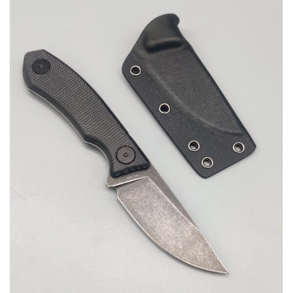 Real Steel Receptor Blackwash Neckknife EDC Micarta 14C28N Stahl