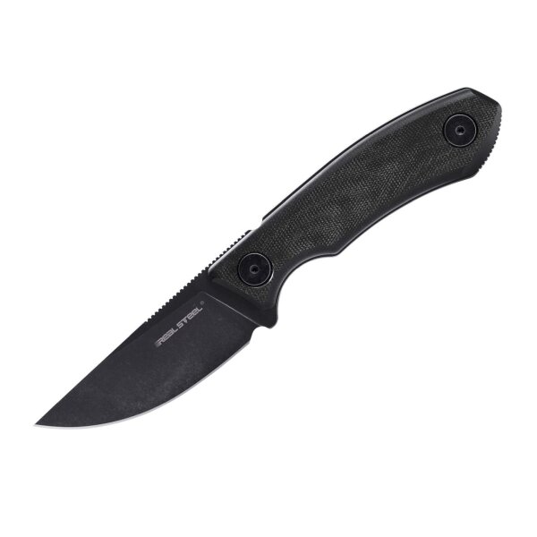 Real Steel Receptor Blackwash Neckknife EDC Micarta 14C28N Stahl