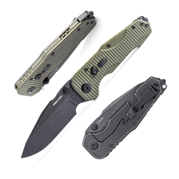 Real Steel RSK Evolution Ironclad D2 Stahl Framelock G10 Griff Green