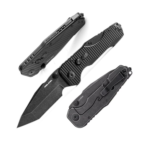 Real Steel RSK Evolution Ironclad D2 Stahl Framelock G10 Griff Black Tanto