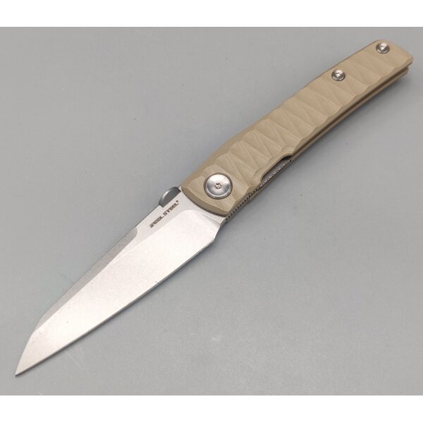 Real Steel Destra Phantom Flipper Nitro-V Stahl G10 Grooved Coyote