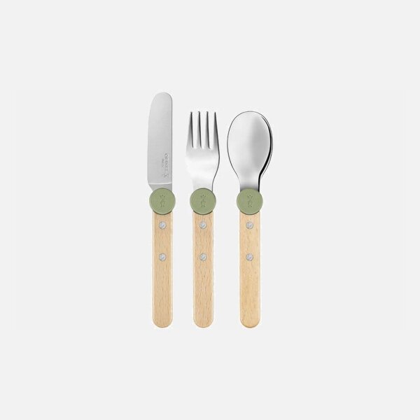 Opinel LE PETIT GOURMET Kinder-Besteck-Set Olivegrün