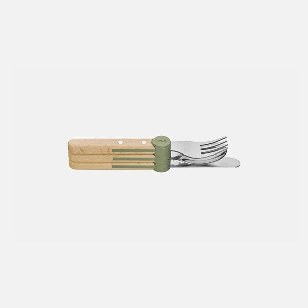 Opinel LE PETIT GOURMET Kinder-Besteck-Set Olivegrün