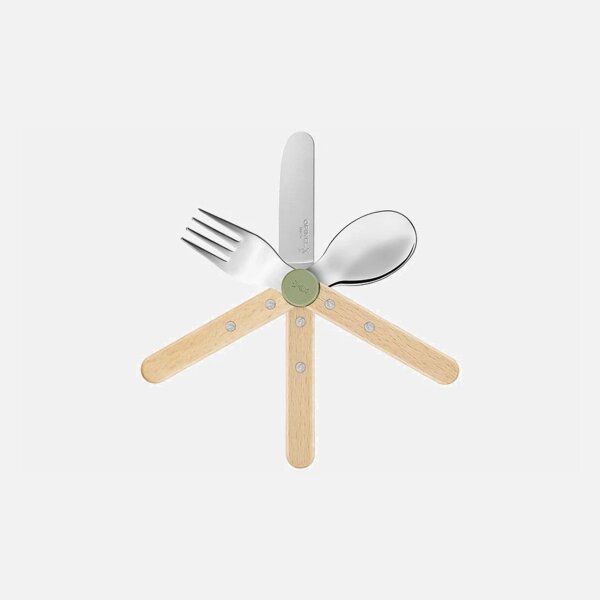 Opinel LE PETIT GOURMET Kinder-Besteck-Set Olivegrün
