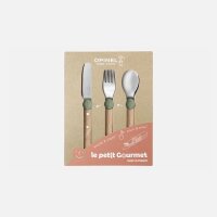 Opinel LE PETIT GOURMET Kinder-Besteck-Set Olivegrün