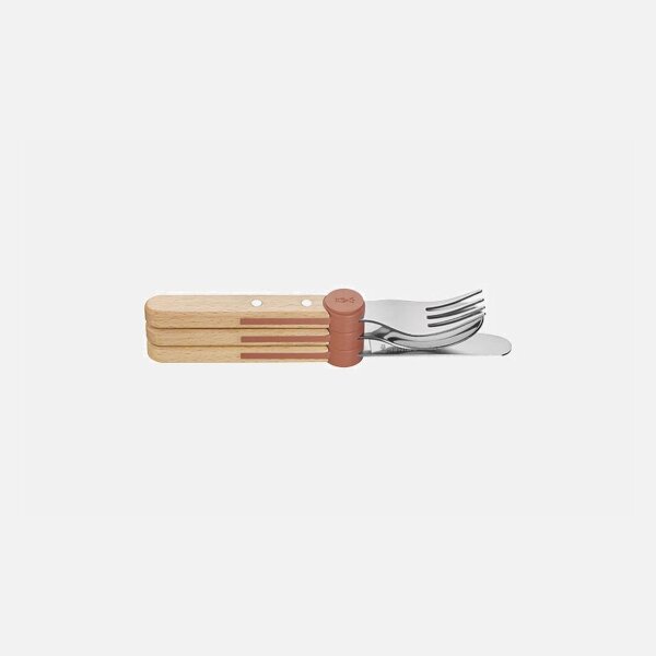Opinel LE PETIT GOURMET Kinder-Besteck-Set Koralle