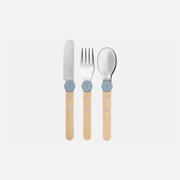 Opinel LE PETIT GOURMET Kinder-Besteck-Set Regenblau