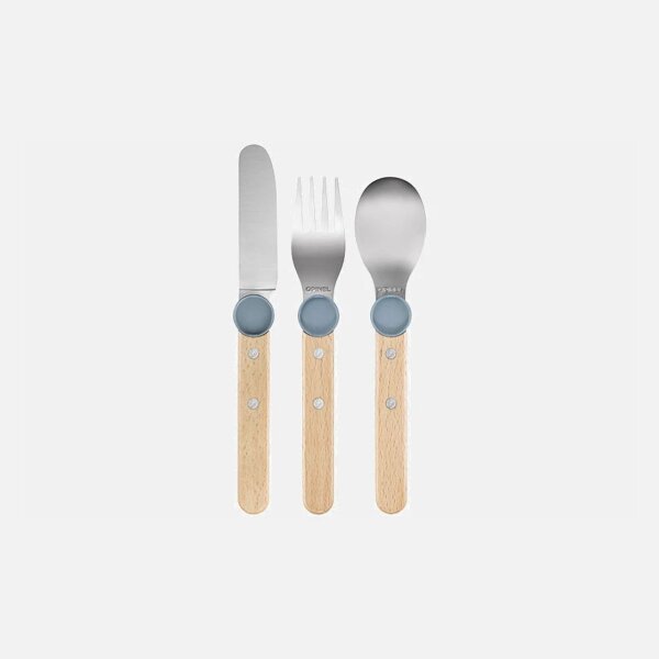 Opinel LE PETIT GOURMET Kinder-Besteck-Set Regenblau
