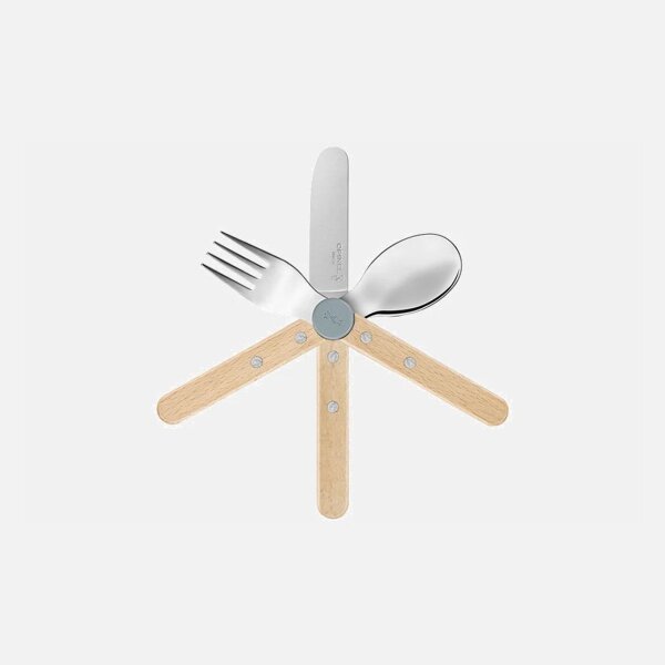 Opinel LE PETIT GOURMET Kinder-Besteck-Set Regenblau