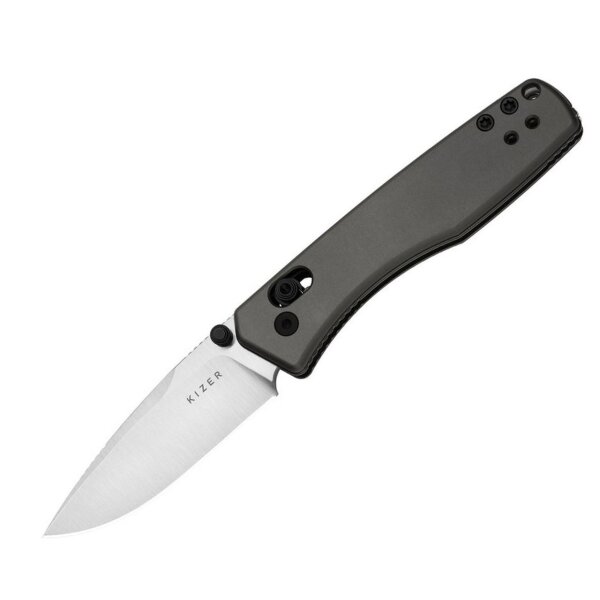 Kizer Ägide Aegis AEB-L Stahl Aluminium Griff Grau Grey
