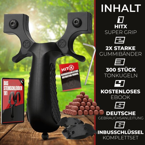 HITX Super Grip Bundel Set Zwille Steinschleuder