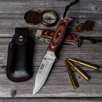 Cudeman MT-6 N695 Micarta Rot inkl. Paracord Lederscheide
