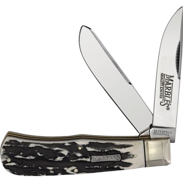 Marbles Jumbo Trapper Black Stag Slipjoint Taschenmesser