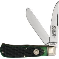 Marbles Jumbo Trapper Green Bone Slipjoint Taschenmesser