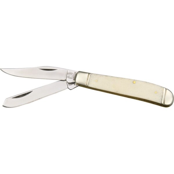 Rough Ryder Mini Trapper Messer Taschenmesser Knochengriff 440 Stahl