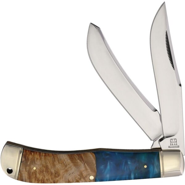 Rough Ryder Jumbo Trapper Taschenmesser Folding Knife Two Tone Pandora Swirl Resin