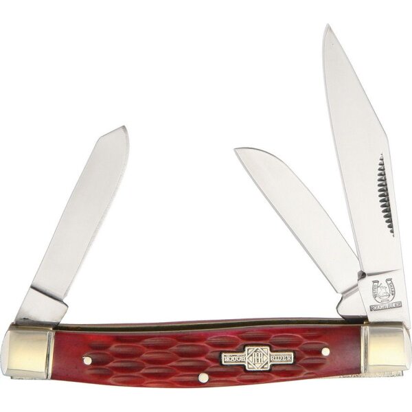 Rough Ryder Stockman Red Bone Taschenmesser Slipjoint