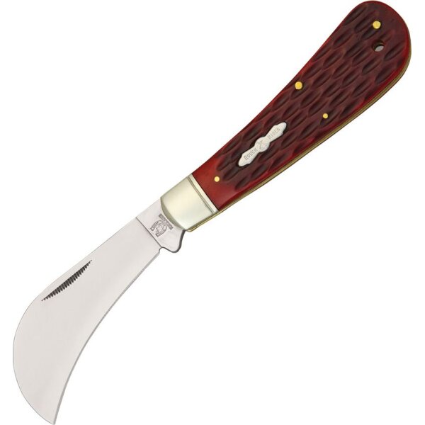 Rough Ryder Rider Hawkbill Red Bone Messer Taschenmesser Knochengriff