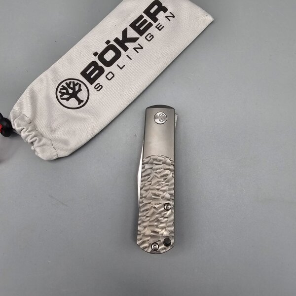 Böker Solingen BRLW Meteoritendamast Platinum Edition Meteorit Damast Titan Framelock