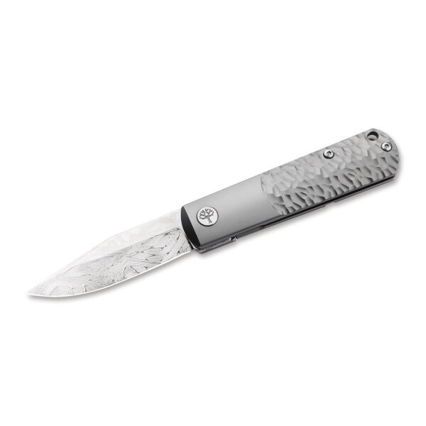 Böker Solingen BRLW Meteoritendamast Platinum Edition Meteorit Damast Titan Framelock