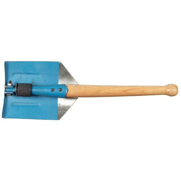 MFH Rumänischer Klappspaten Holzstiel Blau Neuwertig