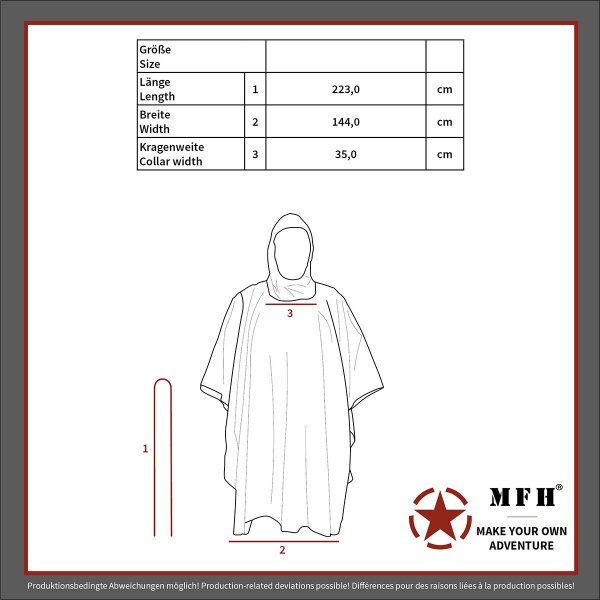 MFH Poncho Rip Stop M95 CZ Tarn Zelt/Unterstand