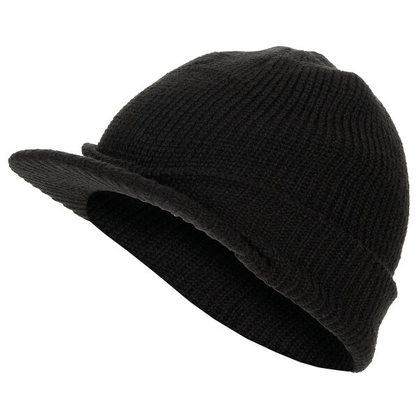 MFH Schildmütze schwarz Polyacryl schwarz Wintermütze