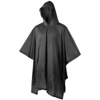 MFH Vinyl Poncho Schwarz Regenschutz