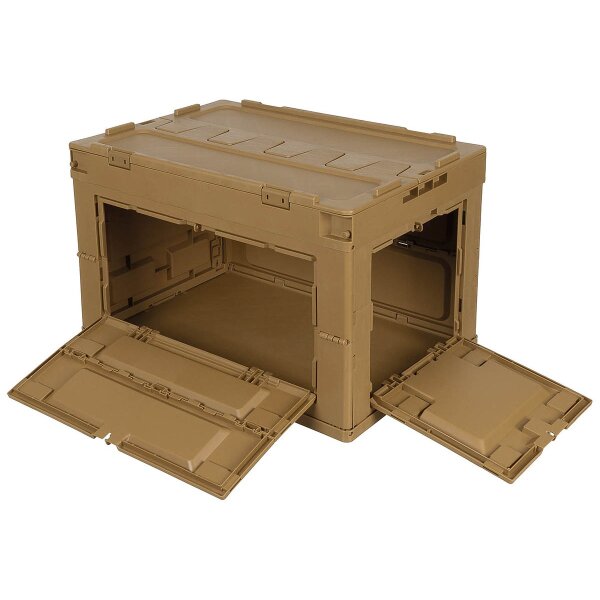MFH Kunststoffbox Box faltbar stapelbar 60 x 41 x 39 cm Polypropylen Khaki
