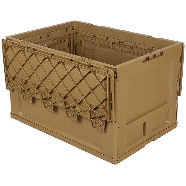 MFH Kunststoffbox Box faltbar stapelbar 60 x 41 x 39 cm Polypropylen Khaki