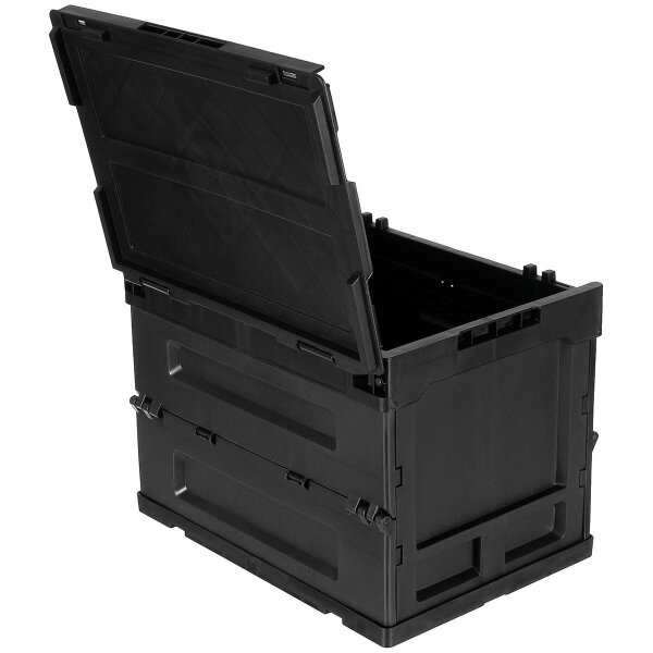 MFH Kunststoffbox Box faltbar stapelbar 36 x 26 x 28,5 cm Polypropylen schwarz