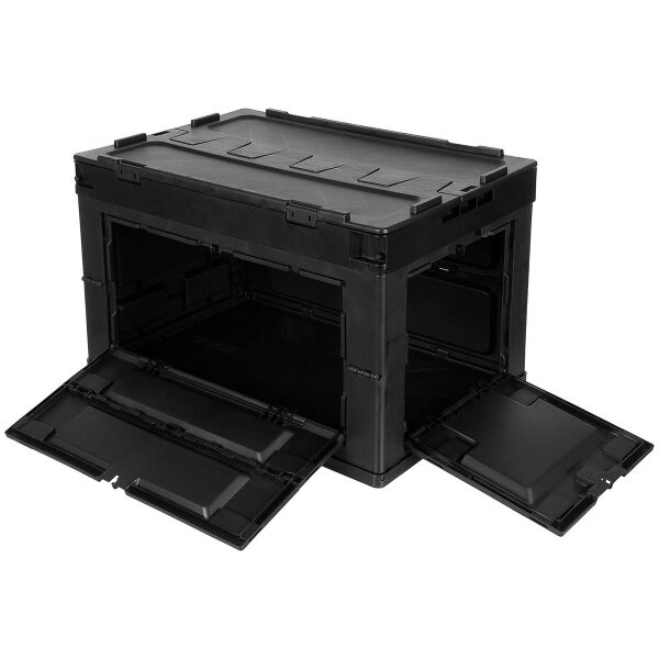 MFH Kunststoffbox Box faltbar stapelbar 60 x 41 x 39 cm Polypropylen schwarz