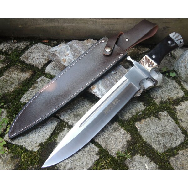 Haller JACKSON´S BOWIE II Messer Fahrtenmesser 440 Stahl Pakkaholz/Horn 83553