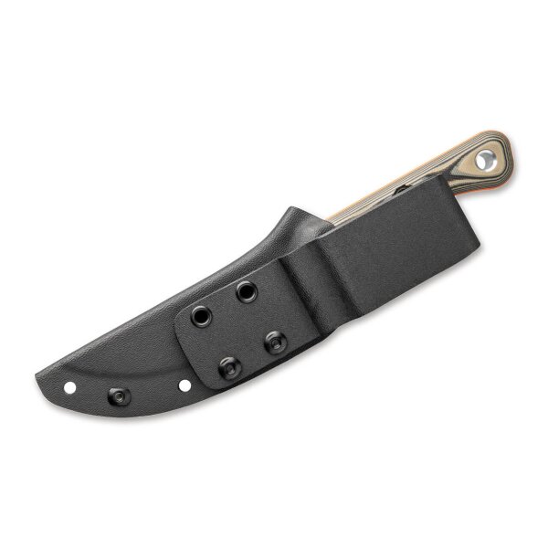 TOPS Knives Muley Skinner Tan Black G10 154CM Stahl Kydexscheide