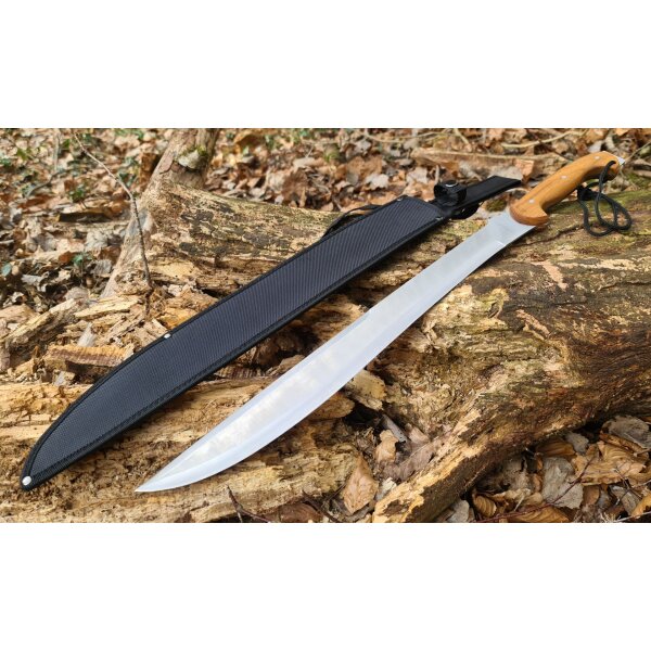 Haller Machete Buschmesser Outdoormesser Campingmesser 420 Stahl Holzgriff