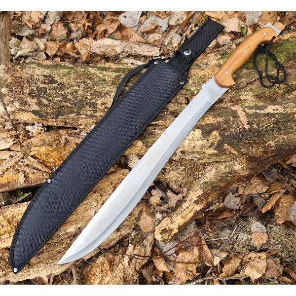 Haller Machete Buschmesser Outdoormesser Campingmesser 420 Stahl Holzgriff