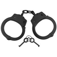 MFH Handschellen Deluxe Double Lock 2 Schlüssel schwarz
