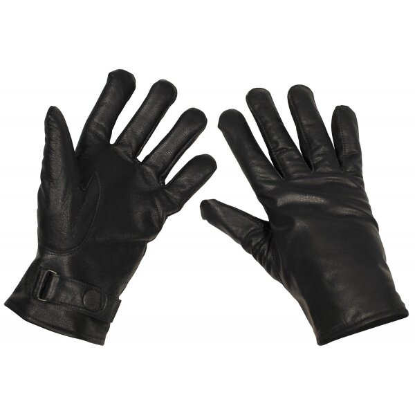MFH BW Lederhandschuhe schwarz versch. Größen 15061A