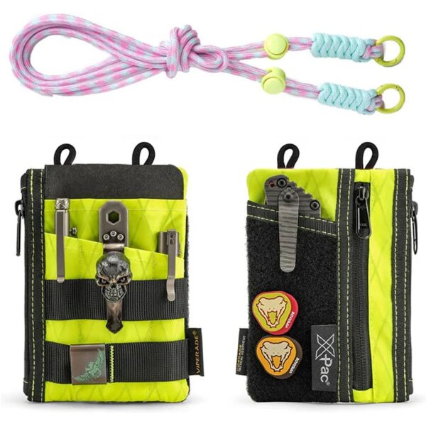 Viperade VE16R-Xpac Grün Organizer 500D Nylon EDC Pouch mit Tragegurt