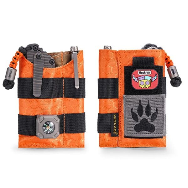 Viperade VE9-Orange Organizer 500D Oxford Gewebe EDC Pouch mit Klett Area