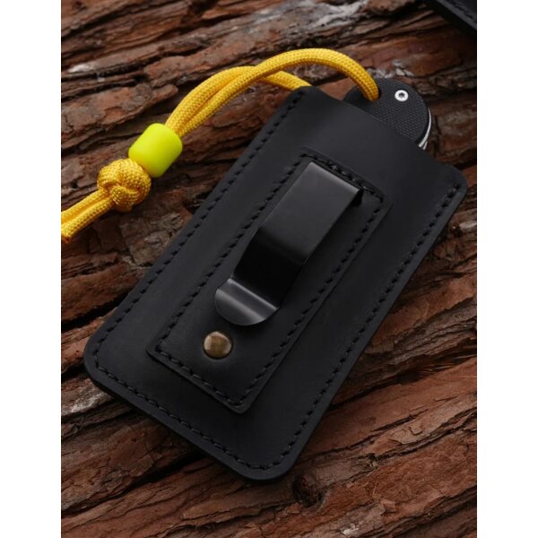Viperade PJ37-L Schwarz Lederholster für EDC Gear Lederetui