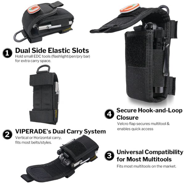 Viperade Universal Multitool Tasche für Leatherman Tools Horizontal Vertikal