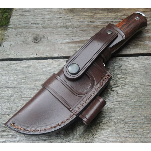 J&V Chacal Bushcraft MoVa Cocoboloholz Braun inkl. Lederscheide