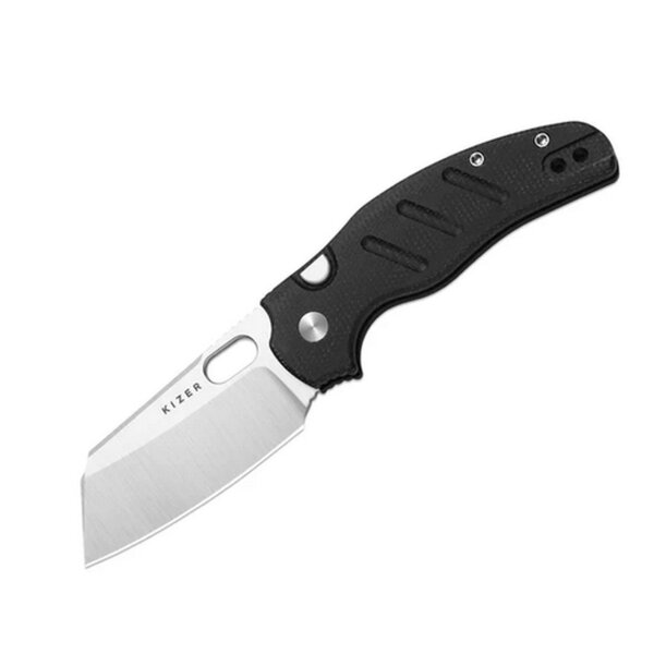 Kizer C01C 2.9 BS Button Lock Taschenmesser Nitro-V Stahl Micarta Griff