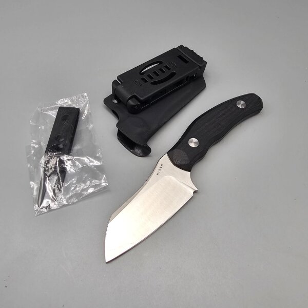 Kizer Bulldog Fix Fahrtenmesser 14C28N Stahl G10 Schwarz